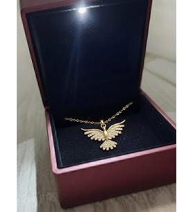 ​✨ Anka Kuşu Kolye: Yeniden Doğuşun ve Sonsuzluğun Sembolü - Işıklı Hediye Kutusuyla! (Gold)