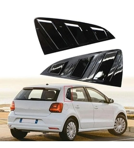 Volkswagen Polo Kelebek Cam Kaplama Vizörü Parlak Siyah