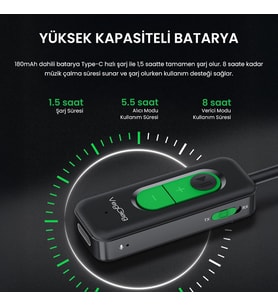 Aux Bluetooth 5.4 Transmitter & Receiver Kablosuz Ses Adaptörü