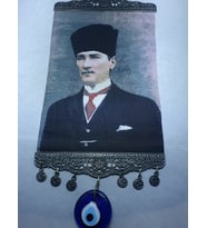 Atatürk Resimli Büyük Boy Zamaklı Duvar Süsü