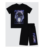 Civil Boys Erkek Çocuk Pijama Takımı 10-13 Yaş Siyah