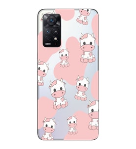 Redmi Note 12 Pro 4G Uyumlu İnek Desenli Şeffaf Telefon Kılıfı