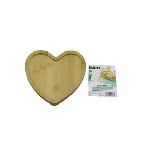 KALP MODEL AHŞAP BAMBU SERVİS SUNUM TEPSİ - TAHTASI 20.5 X 19.5 X 1.4CM (5343)
