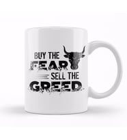 Buy The Fear Sell The Greed Stock Market Investing Kupa Bardak Porselen