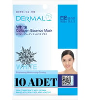 Dermal Aydınlatıcı, Nemlendirici, Sıkılaştırıcı Beyaz Kolajen Maske X10 Adet