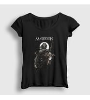 Presmono Kadın Siyah White Walker Mastodon T-Shirt 163797tt