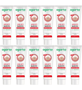Agarta Doğal Tam koruma Diş Macunu 90 ML Diş Eti Bakımı & Plak Karşıtı (12 Li Set)