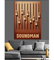 Ses Mikseri Soundman Posteri Dekoratif Kanvas - Mdf Ahşap Tablo