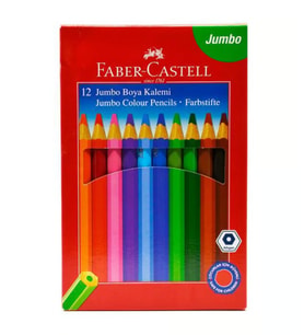 FABER-CASTEL 12 RENK JUMBO KURU BOYA KALEMİ