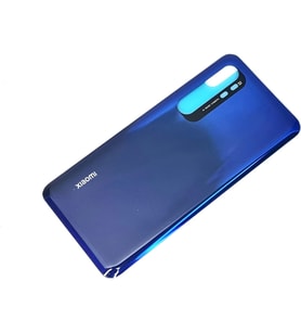 Mi Note 10 Lite Arka Kapak Batarya Pil Kapağı (Cam) Mavi