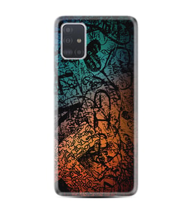 Samsung a71 A72 A73 A7 A9 2018 C7 C9 Kılıf Desenli Silikon İşaretler Tuval 1716