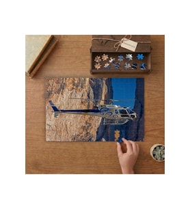Dağların Arasındaki Helikopter Tasarımı 240 parça Ahşap Puzzle Ahşap Kutuda MP05100