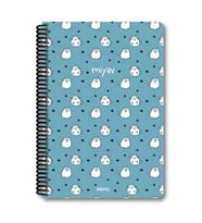 PAPİRÜS  MİYAV/HAV HAV MİX. PP. KAPAK SPİRALLİ A4 80YP. KARELİ DEFTER - TEKLİ