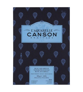 Canson Heritage Sulu Boya Blok 300 gr. 23x31 cm. 12 yp. Kalın Dokulu 
