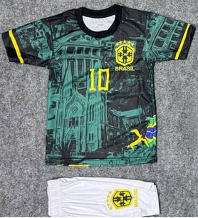 NEYMAR BREZİLYA YEŞİL ALT ÜST TİŞÖRT - BREZİLYA YEŞİL ALT ÜST ÇOCUK TAKIM
