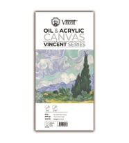 Vincent Oil & Acrylic Canvas White Tuval Dokulu Blok 300 gr 16,5x34 cm 10 Sayfa 
