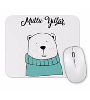 Sevimli Ayıcık İle Mutlu Yıllar Mouse Pad