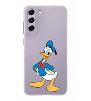Samsung Galaxy S21 FE Kapak Donald Duck Tasarımlı Şeffaf Silikon Kılıf