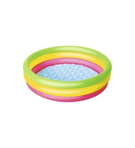 Bestway 3 Halkalı Çocuk Havuzu Altı Şişen ( 102 x 25 cm) 51104 (Çok Renkli)