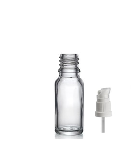 30ml şeffaf cam serum pompalı şişe, 24 adet, pompalı şişe, medikal şişe, cam şişe,