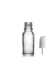 30ml şeffaf cam serum pompalı şişe, 24 adet, pompalı şişe, medikal şişe, cam şişe,