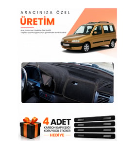 CITROEN BERLİNGO M49 (1996-2001) Uyumlu Torpido Koruma Örtüsü Oto Kılıfı - Siyah
