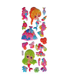 Sticker Kabartmalı Stiker Defter, Planlayıcı Etiket Denizkızı (cb388) 16x7 cm