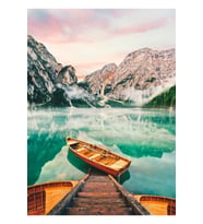 Macerayı Yaşa - Lago Di Braies Xvıı Tablo Ahşap Poster Dekoratif