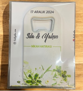 10 Adet Söz, Nişan, Nikah, Düğün Hediyesi Açacak Magnet Kart ve Ambalajlı Tek Tek (uznmg14)