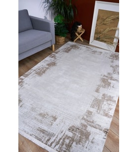 Makine Kaymaz Yıkanabilir Krem Bohem Salon Halısı Mutfak Halısı Koridor Halısı Yolluk Vivaldi 9722