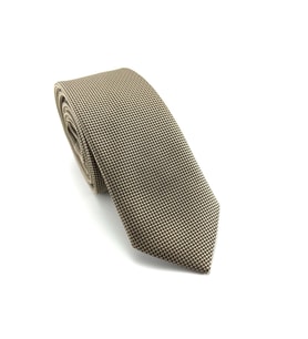PİERRONİ Bej Oxford Desen Slim Kravat