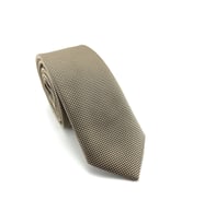 PİERRONİ Bej Oxford Desen Slim Kravat