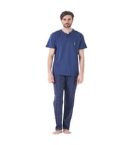 Estiva %100 Pamuk İnterlok Kısa Kol Erkek Pijama Takım (Lacivert)