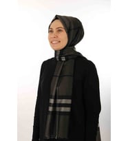 Siyah-Füme Sima Burberry Ekose Şal
