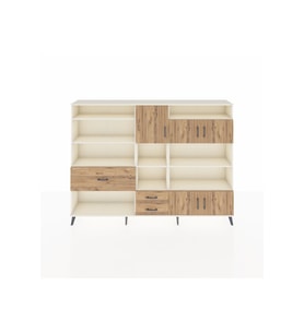 Arges Dolap 13 Raflı 3 Çekmeceli 5 Kapaklı 220x30x163 Aytaşı-Çam