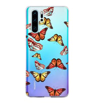 PrintiFy Huawei P30 Pro ile Uyumlu 1mm Slim Fit Water Color 2 Baskılı Şeffaf  Kılıf