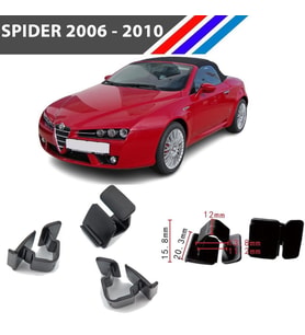 Alfa Romeo Spider Kaput İzalatör Klipsi 2006 - 2010 M1298-19 25 Adet