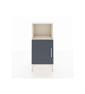 Arges Komodin 2 Raflı Tek Kapaklı 44x30x96 Aytaşı-Antrasit