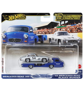 Hot Wheels Team Transport - Mercedes-Benz 300 SL & '55 Mercedes-Benz Blaues Wunder (1/64)