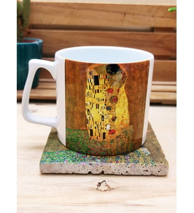 Gustav Klimt Set 10 - Yelken Fincan Kupa-Doğal Taş Bardak Altlığı 1