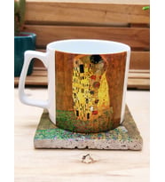 Gustav Klimt Set 10 - Yelken Fincan Kupa-Doğal Taş Bardak Altlığı 1