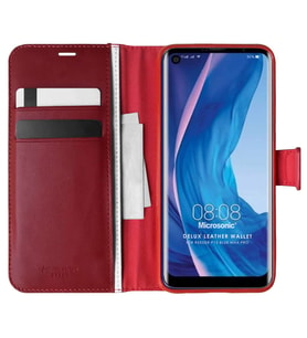 Microsonic Reeder P13 Blue Max Pro Kılıf Delux Leather Wallet Kırmızı