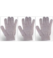 Derma Naturel Therapy Saf Yün Parmaklı Banyo Eldiveni T-478 (3 Lü Set)