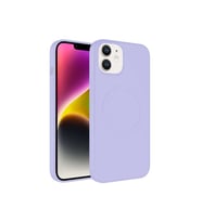 Apple iPhone 11 Uyumlu Kılıf M-safe Wireless Şarj Özellikli Pastel Renk Silikon Zore Plas Kapak (Lila)