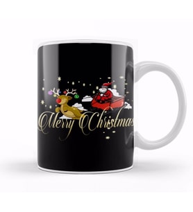 Yılbaşı Yeni Yıl Konseptli Merry Christmas 015 Kupa Bardak Porselen