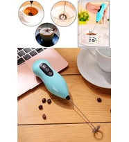 Otomatik Pilli El Mixer Süt Kahve Köpürtücü Karıştırıcı Çırpıcı Mocha Espresso Latte Mikseri (Mavi)
