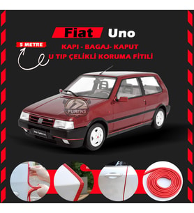 Fiat Uno Oto Araç Kapı Koruma Fitili 5metre Parlak Kırmızı Renk