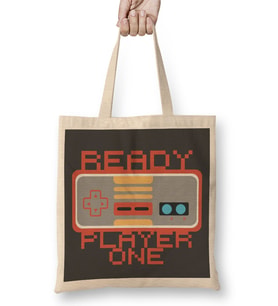 Ready Player One Retro Game Pad Bez Çanta Uzun Saplı