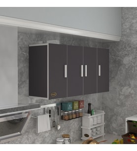 Kenzlife hazır mutfak merlanda gri 060*120*22 mutfak banyo dolabı kapaklı raflı (Karışık)