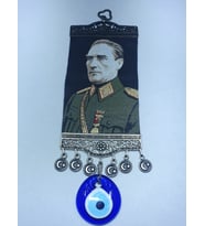 Atatürk Resimli Zamaklı Duvar Süsü